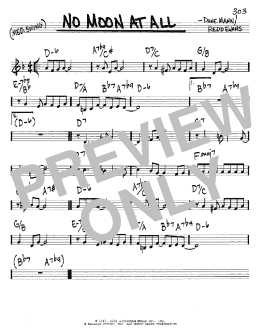 page one of No Moon At All (Real Book – Melody & Chords – C Instruments)