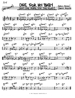 page one of One For My Baby (And One More For The Road) (Real Book – Melody & Chords – C Instruments)