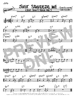 page one of Just Squeeze Me (But Don't Tease Me) (Real Book – Melody & Chords – C Instruments)
