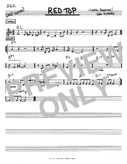 page one of Red Top (Real Book – Melody & Chords – C Instruments)
