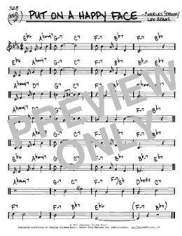 page one of Put On A Happy Face (Real Book – Melody & Chords – C Instruments)