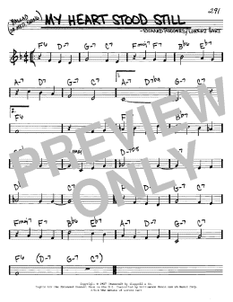page one of My Heart Stood Still (Real Book – Melody & Chords – C Instruments)