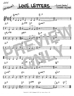 page one of Love Letters (Real Book – Melody & Chords – C Instruments)