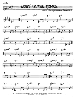 page one of Lost In The Stars (Real Book – Melody & Chords – C Instruments)