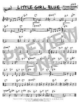 page one of Little Girl Blue (Real Book – Melody & Chords – C Instruments)