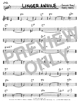 page one of Linger Awhile (Real Book – Melody & Chords – C Instruments)