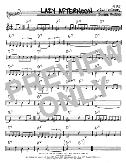 page one of Lazy Afternoon (Real Book – Melody & Chords – C Instruments)