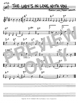 page one of The Lady's In Love With You (Real Book – Melody & Chords – C Instruments)
