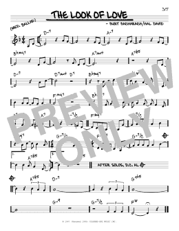 page one of The Look Of Love (Real Book – Melody & Chords – C Instruments)