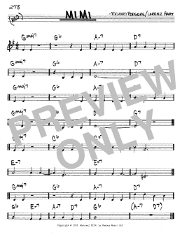 page one of Mimi (Real Book – Melody & Chords – C Instruments)