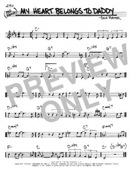page one of My Heart Belongs To Daddy (Real Book – Melody & Chords – C Instruments)