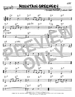 page one of Mountain Greenery (Real Book – Melody & Chords – C Instruments)