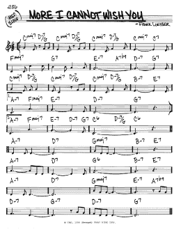 page one of More I Cannot Wish You (Real Book – Melody & Chords – C Instruments)