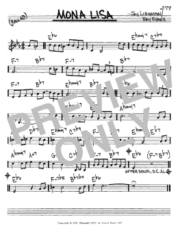 page one of Mona Lisa (Real Book – Melody & Chords – C Instruments)