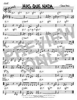page one of Mas Que Nada (Real Book – Melody & Chords – C Instruments)