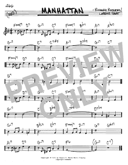 page one of Manhattan (Real Book – Melody & Chords – C Instruments)