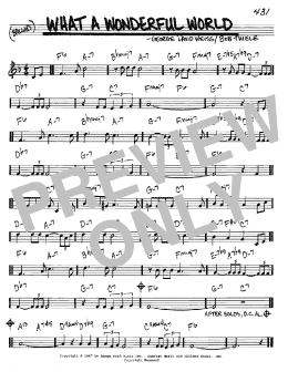 page one of What A Wonderful World (Real Book – Melody & Chords – C Instruments)