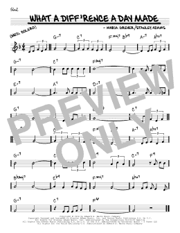 page one of What A Diff'rence A Day Made (Real Book – Melody & Chords – C Instruments)