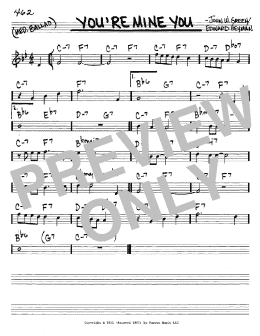 page one of You're Mine You (Real Book – Melody & Chords – C Instruments)