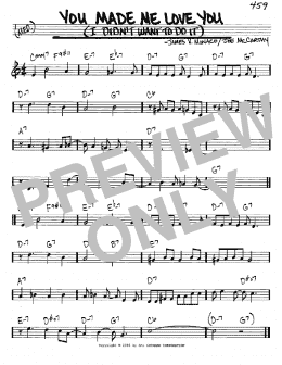 page one of You Made Me Love You (I Didn't Want To Do It) (Real Book – Melody & Chords – C Instruments)