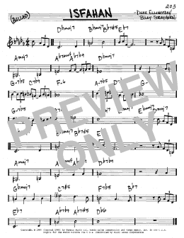 page one of Isfahan (Real Book – Melody & Chords – C Instruments)