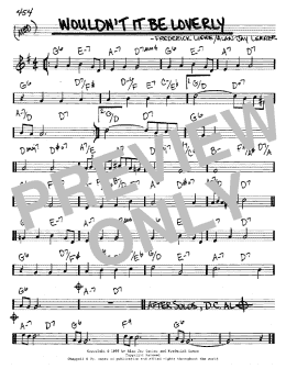 page one of Wouldn't It Be Loverly (Real Book – Melody & Chords – C Instruments)