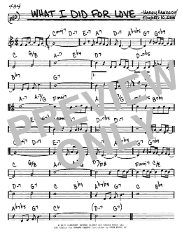 page one of What I Did For Love (Real Book – Melody & Chords – C Instruments)