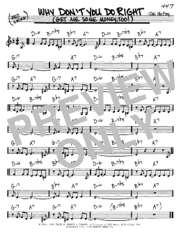 page one of Why Don't You Do Right (Get Me Some Money, Too!) (Real Book – Melody & Chords – C Instruments)