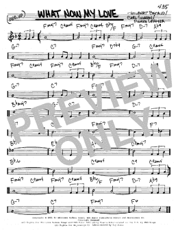 page one of What Now My Love (Real Book – Melody & Chords – C Instruments)