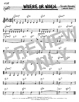 page one of Where Or When (Real Book – Melody & Chords – C Instruments)