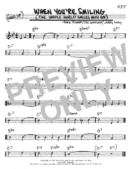 page one of When You're Smiling (The Whole World Smiles With You) (Real Book – Melody & Chords – C Instruments)
