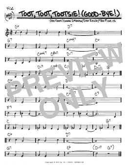 page one of Toot, Toot, Tootsie! (Good-bye!) (Real Book – Melody & Chords – C Instruments)