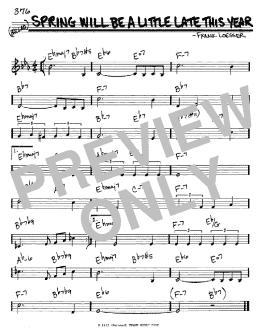 page one of Spring Will Be A Little Late This Year (Real Book – Melody & Chords – C Instruments)