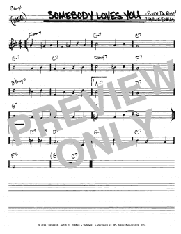 page one of Somebody Loves You (Real Book – Melody & Chords – C Instruments)