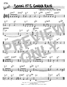 page one of Soon It's Gonna Rain (Real Book – Melody & Chords – C Instruments)