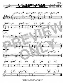 page one of A Sleepin' Bee (Real Book – Melody & Chords – C Instruments)