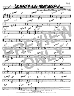 page one of Something Wonderful (Real Book – Melody & Chords – C Instruments)
