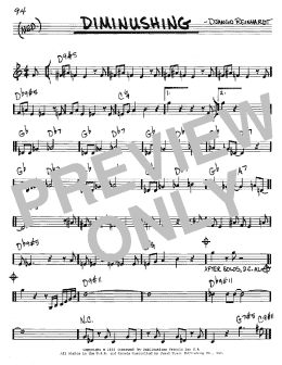 page one of Diminushing (Real Book – Melody & Chords – C Instruments)