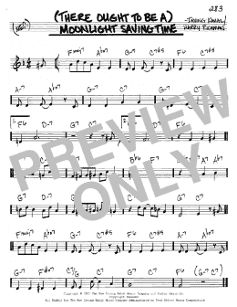 page one of (There Ought To Be A) Moonlight Savings Time (Real Book – Melody & Chords – C Instruments)