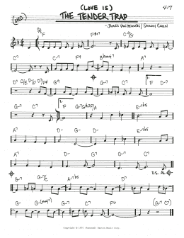 page one of (Love Is) The Tender Trap (Real Book – Melody & Chords – C Instruments)