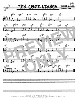 page one of Ten Cents A Dance (Real Book – Melody & Chords – C Instruments)