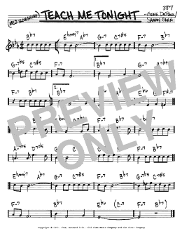 page one of Teach Me Tonight (Real Book – Melody & Chords – C Instruments)