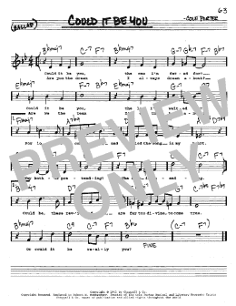 page one of Could It Be You (Real Book – Melody, Lyrics & Chords)