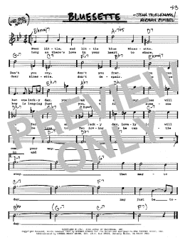 page one of Bluesette (Real Book – Melody, Lyrics & Chords)