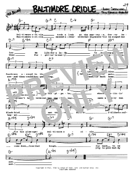 page one of Baltimore Oriole (Real Book – Melody, Lyrics & Chords)