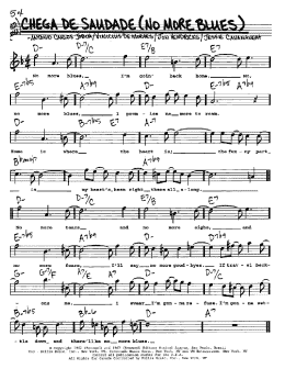 page one of Chega De Saudade (No More Blues) (Real Book – Melody, Lyrics & Chords)