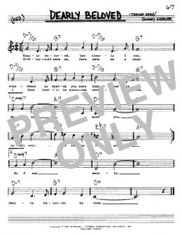 page one of Dearly Beloved (Real Book – Melody, Lyrics & Chords)