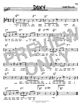 page one of Doxy (Real Book – Melody, Lyrics & Chords)