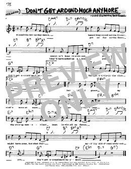 page one of Don't Get Around Much Anymore (Real Book – Melody, Lyrics & Chords)