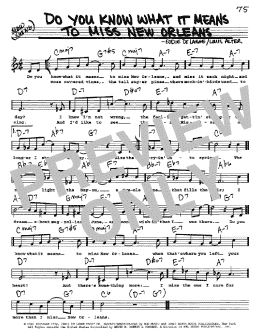 page one of Do You Know What It Means To Miss New Orleans (Real Book – Melody, Lyrics & Chords)